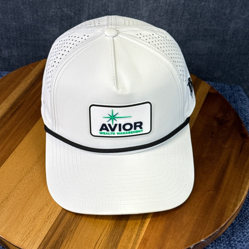 Branded Bills Snapback Hat Mens OSFM White Performance Avior Patch Rope
